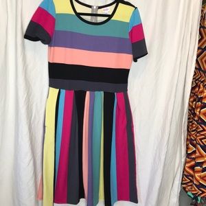 LuLaRoe Amelia Midi Dress with pockets